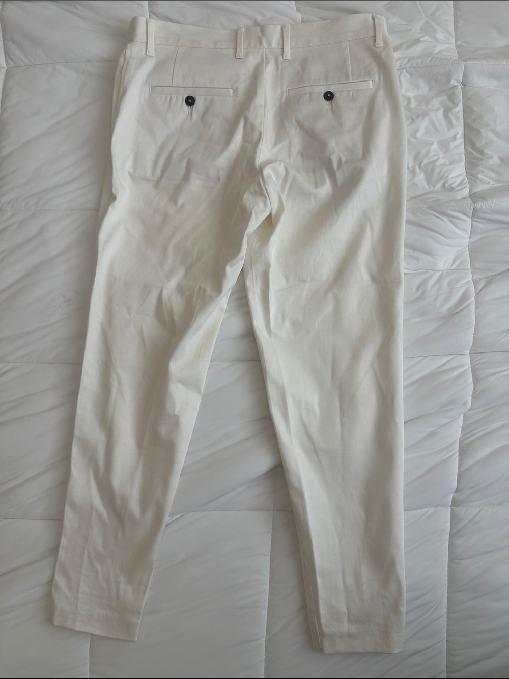 Zara Men's Cream Dress Pants - Slim Tailored Style - Picture 4 of 4